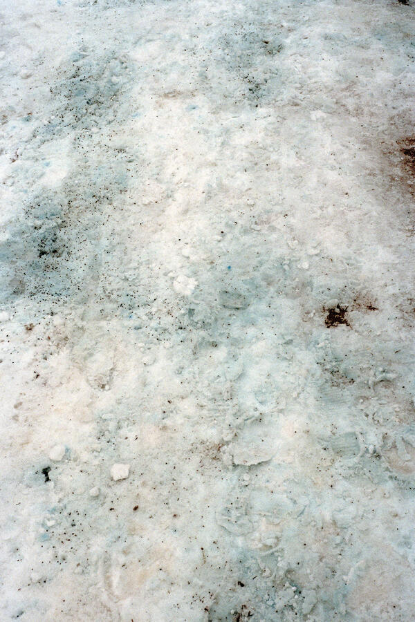 A Record Of Thaw: Snow Mixed With Road Salt, Toronto, 2022